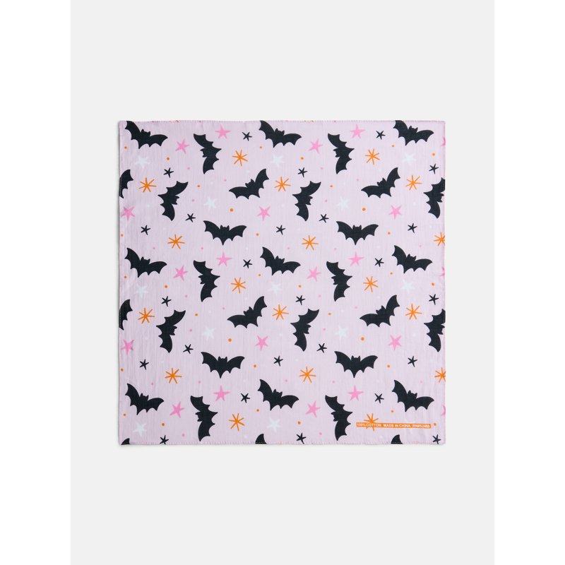 Halloween Women's Twinkle Bats Bandana - Pink, One Size, Versatile Accessory