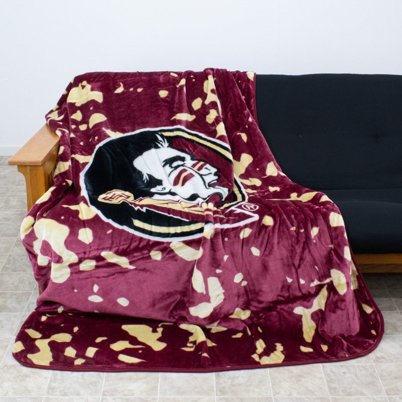 Florida State Seminoles Raschel Throw Blanket - 86 x 63 Inches - College Covers Variation
