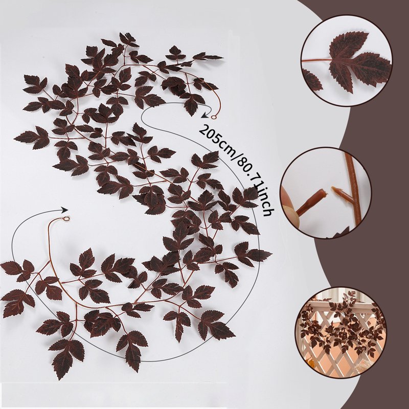 Fall Leaf Garland with Flexible Wire Stems - Red A Autumn Foliage Decor