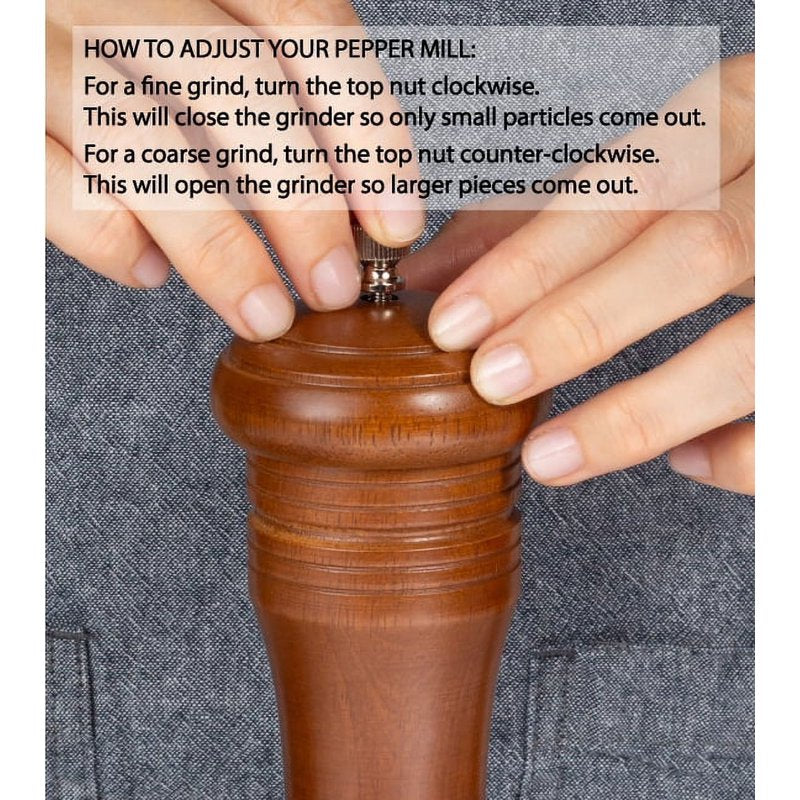 17" Walnut Hotel Wood Pepper Mill - Restaurant-Grade