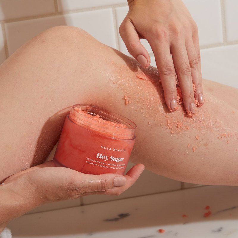 Natural Pink Grapefruit Sugar Body Scrub - Moisturizing Exfoliating Polish