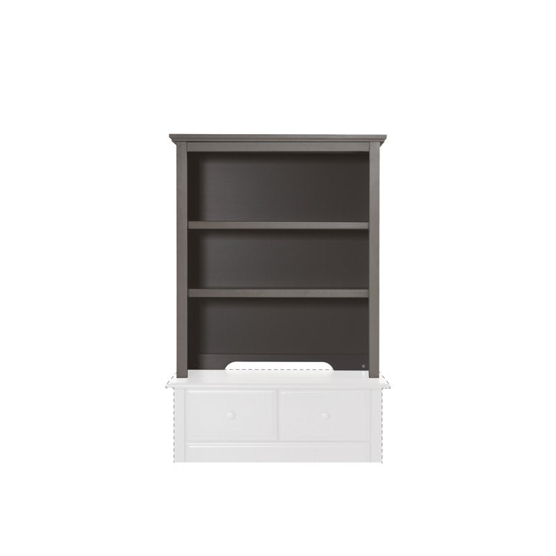 Autumn Bookcase and Hutch in Slate Finish - Adjustable Shelves