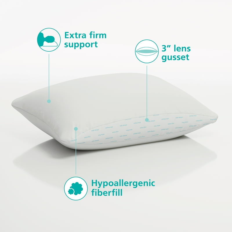 Extra Firm Support Bed Pillows Set - Hypoallergenic, Machine Washable, 4 Pack