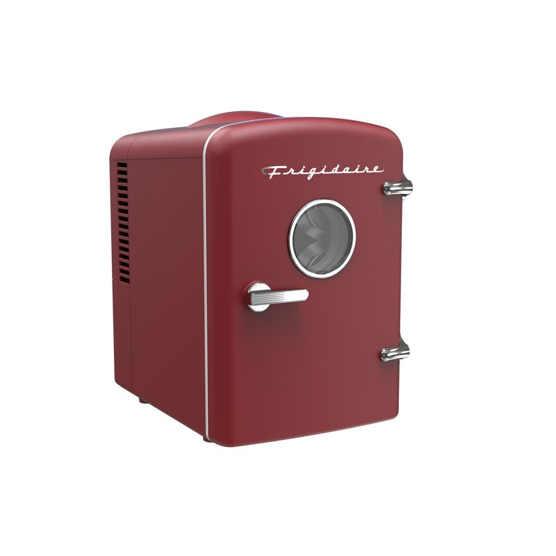Retro Mini Fridge - 6 Can Portable Cooler, 4L - Red