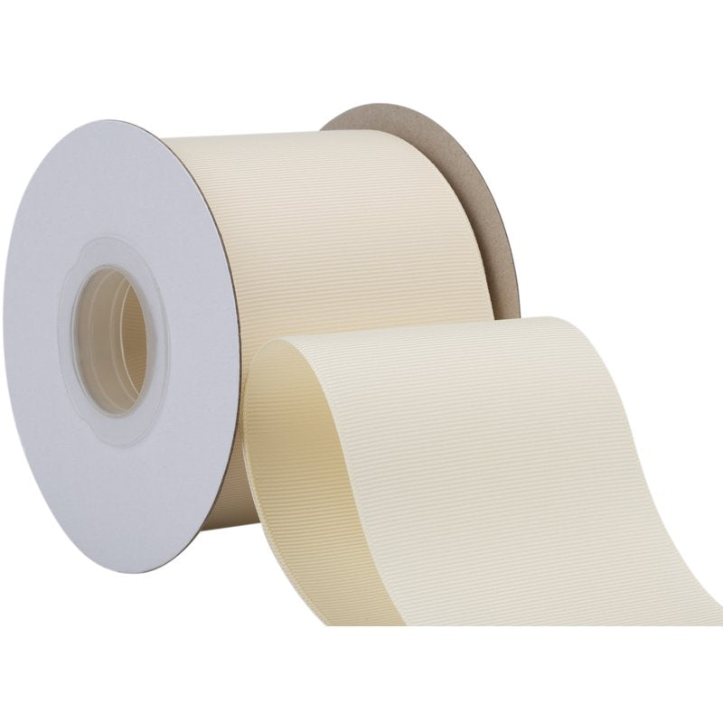 Grosgrain Ribbon 3 Inch x 25 Yards - Ivory Craft Ribbon for Hair Bows & Gift Wrapping - Premium Polyester