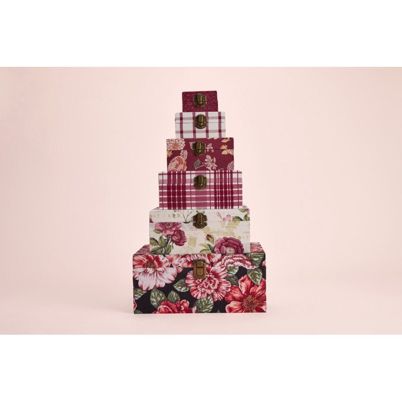 2 Pack Cotton Fabric - Rose Cranberry Prints, 44-Inch Wide for Quilting & Sewing