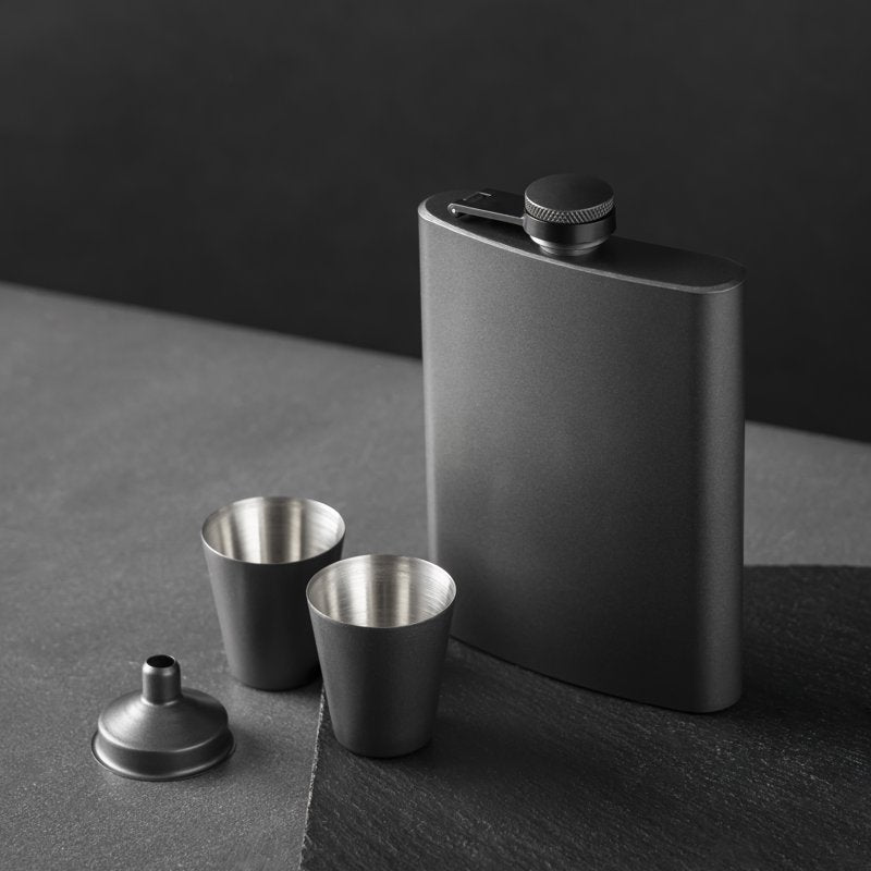 Flask Set with Shot Glasses and Funnel - 3 Pack