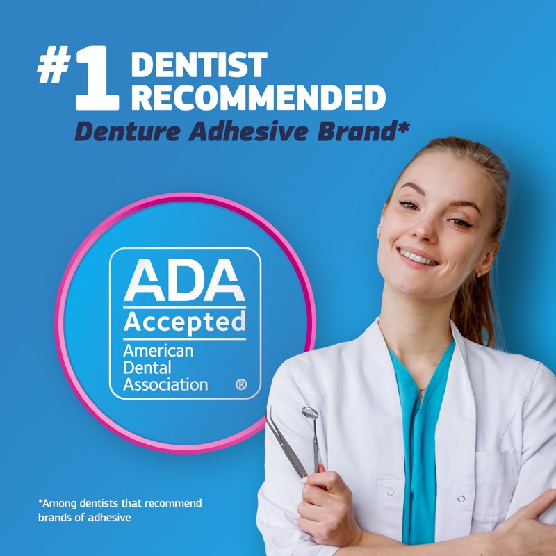 Fixodent Original Denture Adhesive Cream, All-Day Strong Hold, 2.4 oz (3 Pack)