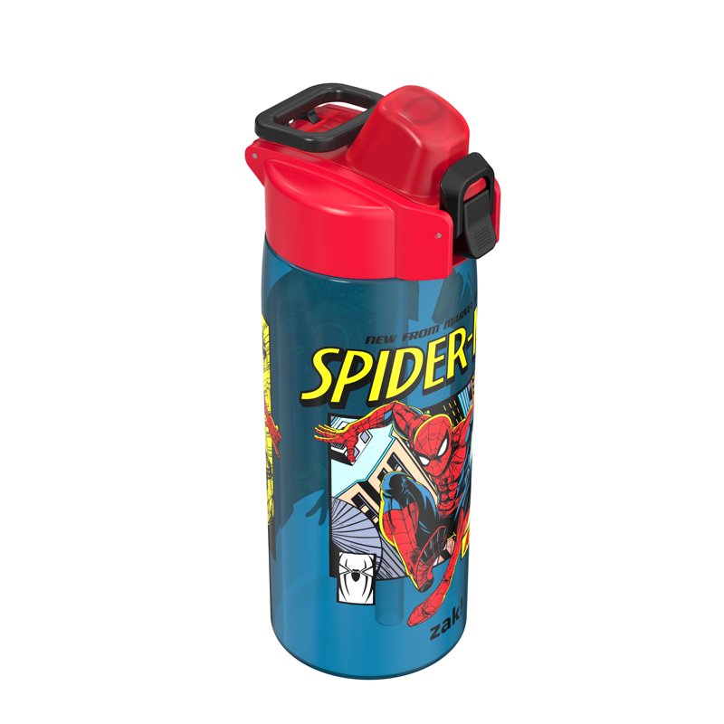 Spiderman Water Bottle - 25oz Durable Plastic - Blue
