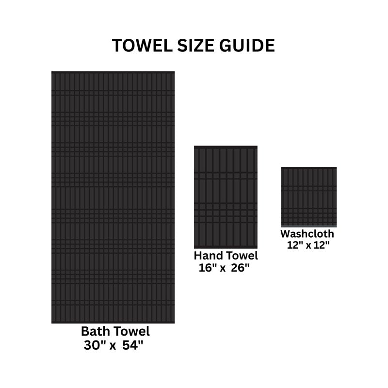 Mainstays Soft Touch Cotton 6-Piece Bath Towel Set - Black
