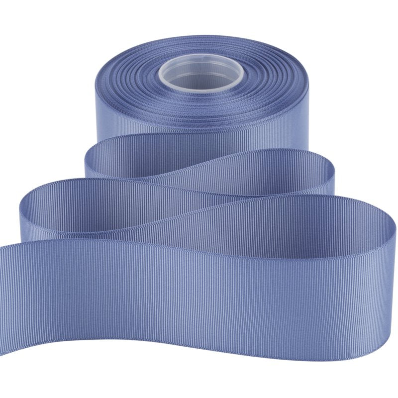 Grosgrain Ribbon 2 Inch x 25 Yards - Solid Smoke Blue Craft Ribbon - Premium Polyester