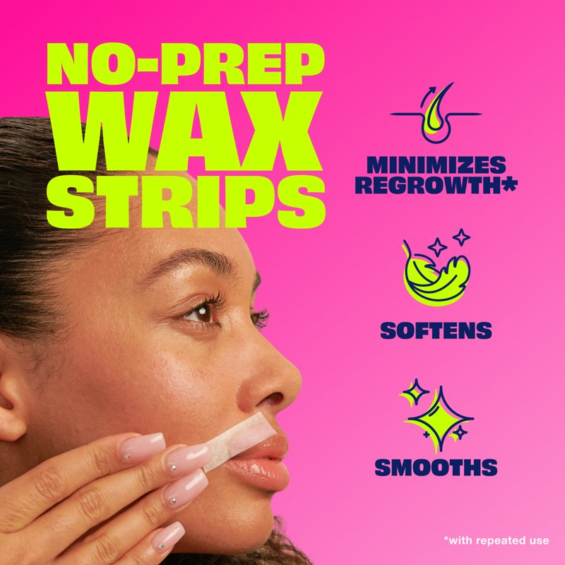 Hair Removal Wax Strips for Face & Bikini - 40 Count