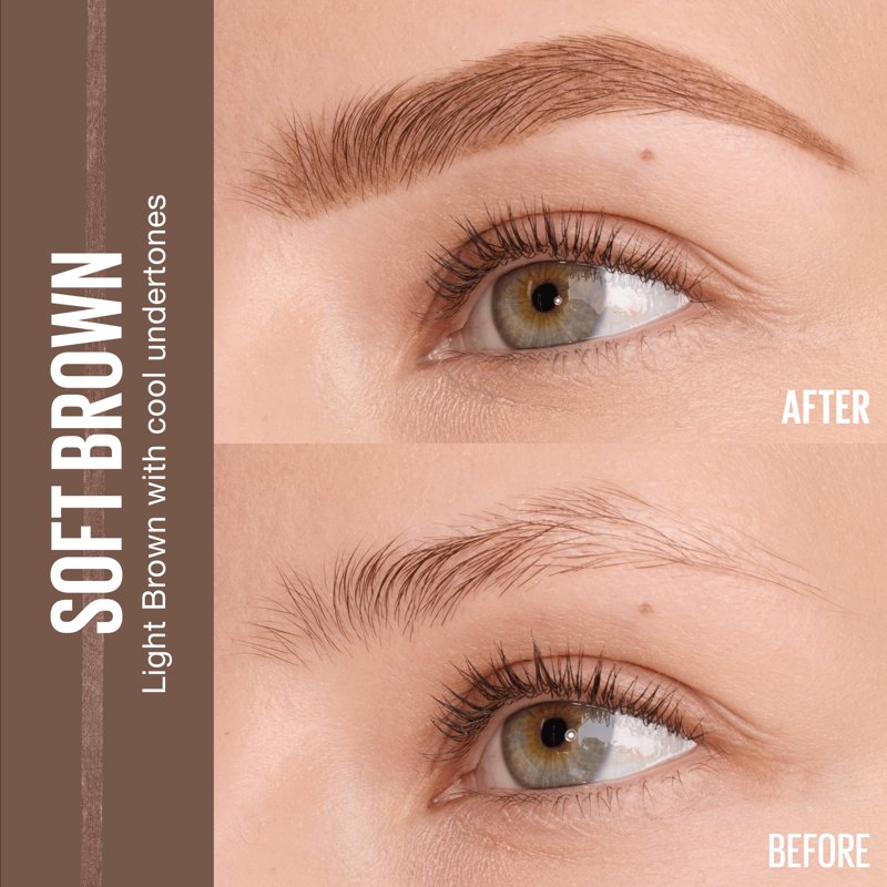 Ultra Slim Eyebrow Pencil - Soft Brown, 6 Pack with Built-in Spoolie Brush