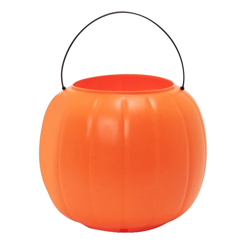 Halloween Pumpkin Buckets Set - 30 Orange Plastic Jack-o'-Lantern Buckets for Trick-or-Treating & Decor