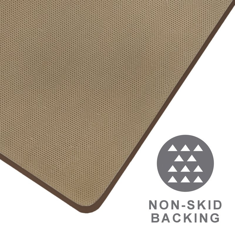 Cotton Memory Foam Bath Rug - Brown Basket, 20x34 Inches, Non-Slip