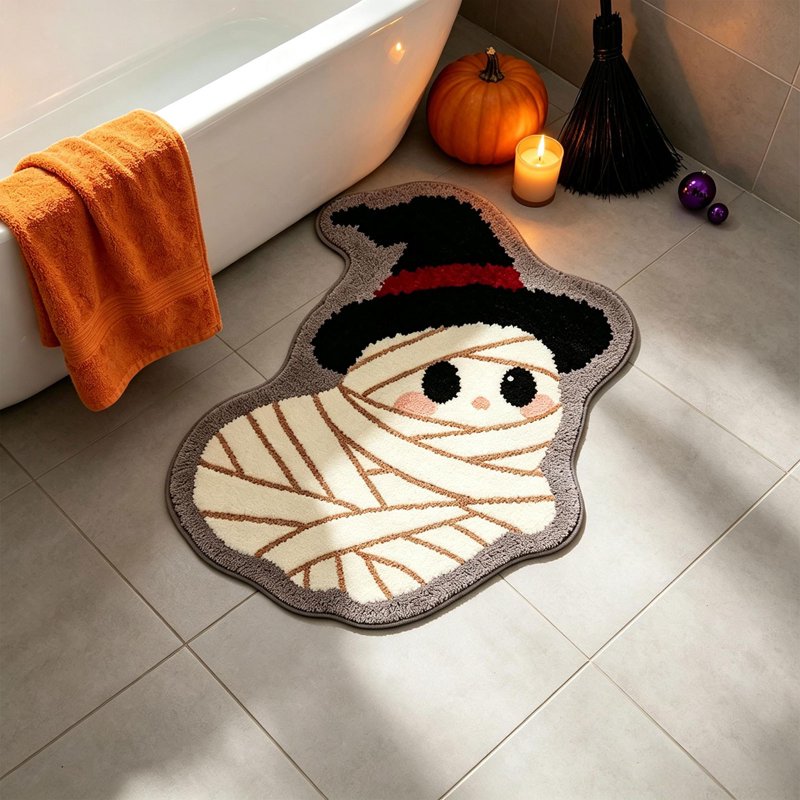Halloween Doormat Mummy with Witch Hat - Ghost Wrap Variation 16