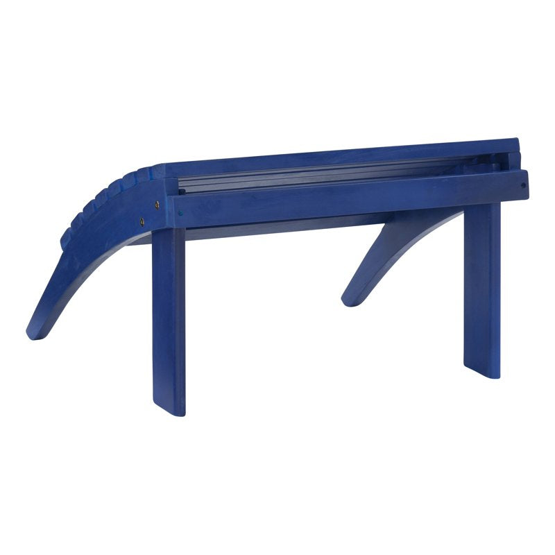Adirondack Acacia Wood Ottoman - Blue Outdoor Furniture