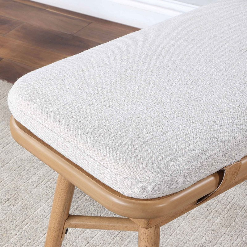 Springwood Dining Bench with Removable Cushion - Natural Finish