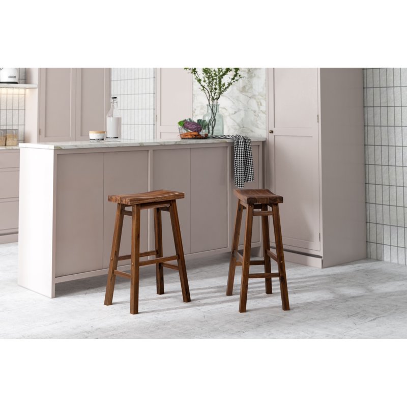 Sonoma Saddle Barstool - Chestnut Wire-Brush Finish