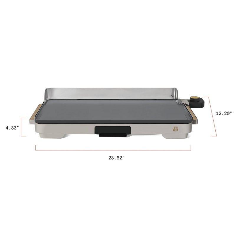 XL Electric Griddle 12" x 22" with Nonstick Ceramic Coating - Porcini Taupe