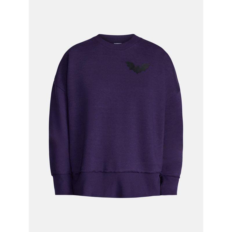 Women's Halloween It's Witching Hour Graphic Fleece Sweatshirt - Dark Plum, Size M