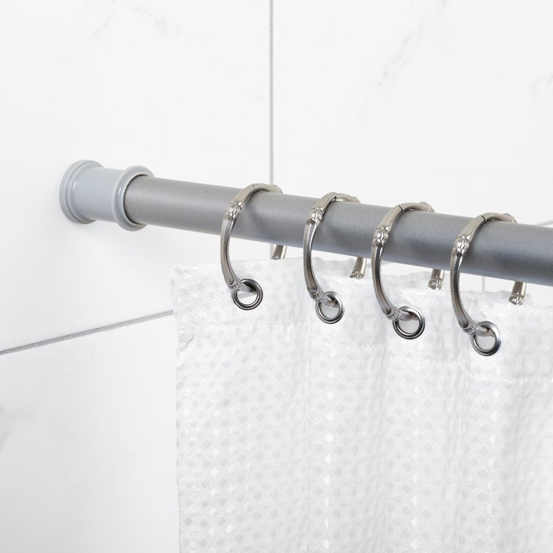 Adjustable Tension Shower Curtain Rod - 44 to 72 Inches Satin Nickel