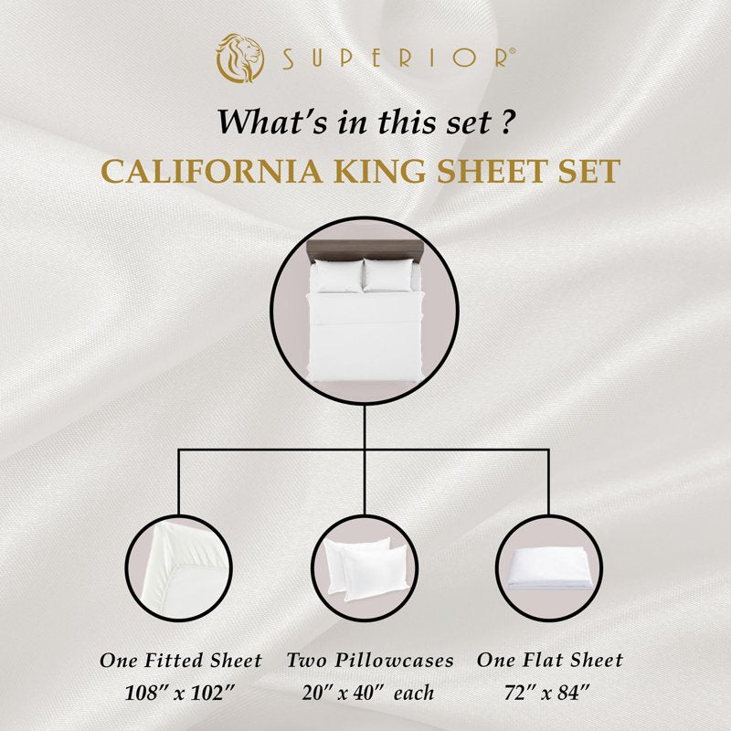 Burgundy Egyptian Cotton Sheet Set - California King, 4-Piece 300 Thread Count