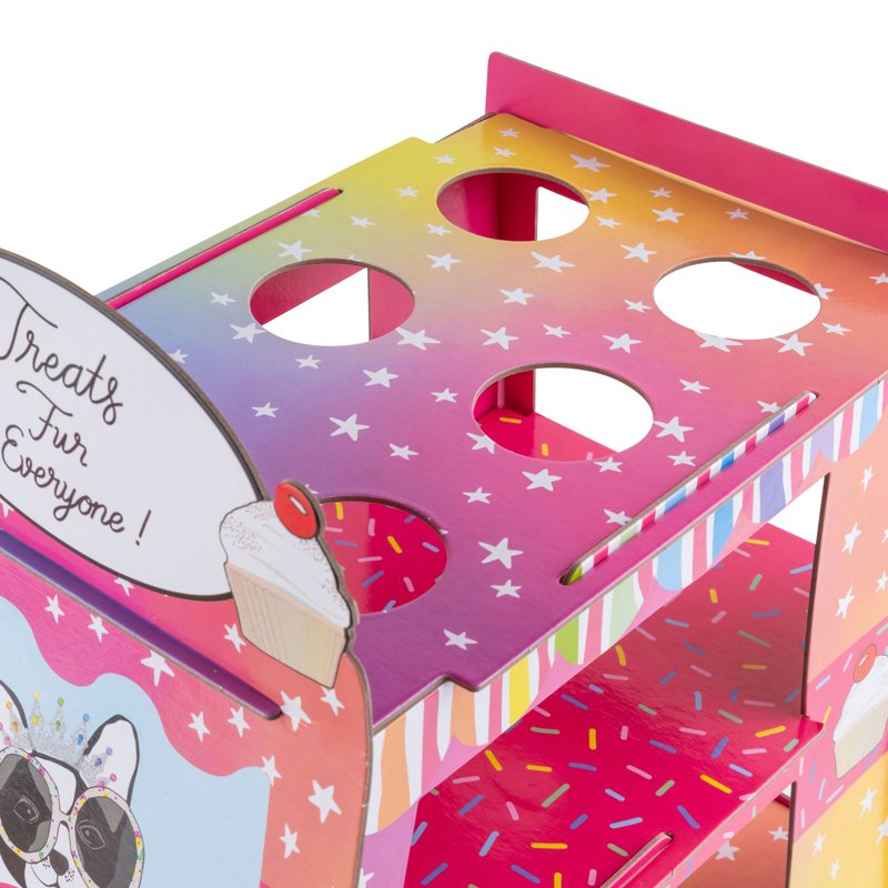 3 Tier Cupcake Stand - Sturdy Paper Holder for Parties