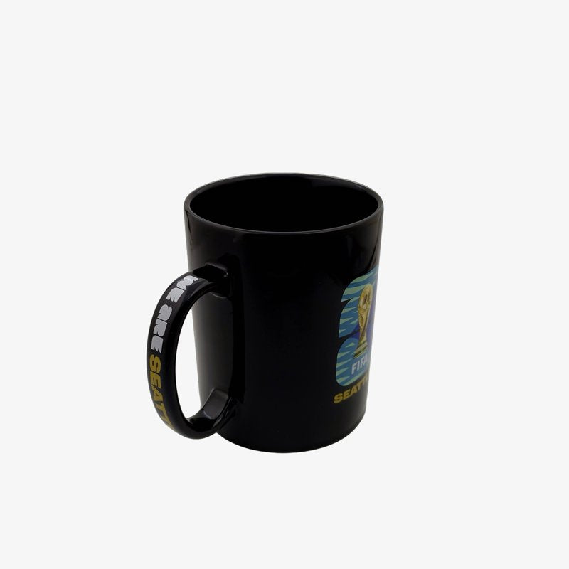 FIFA World Cup 2026 Black Ceramic Soccer Mug - Seattle