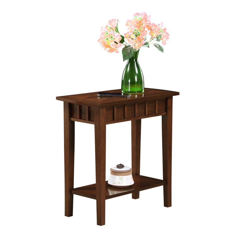 Dennis End Table with Shelf - Modern Design, Multiple Finishes