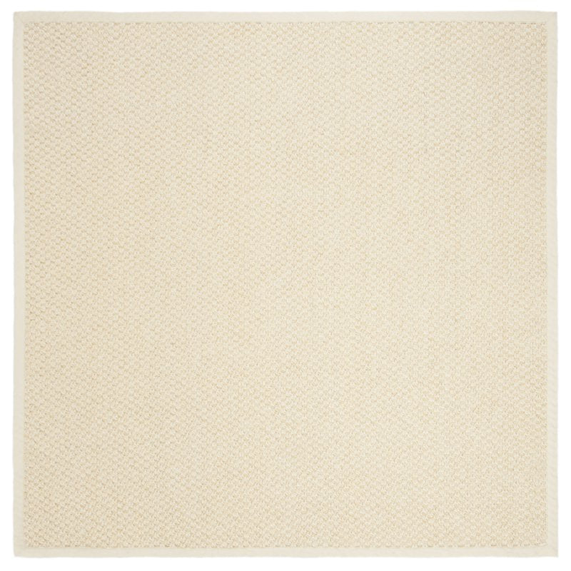 6' x 6' Square Natural Fiber Area Rug - Creme - Safavieh Charlene Border