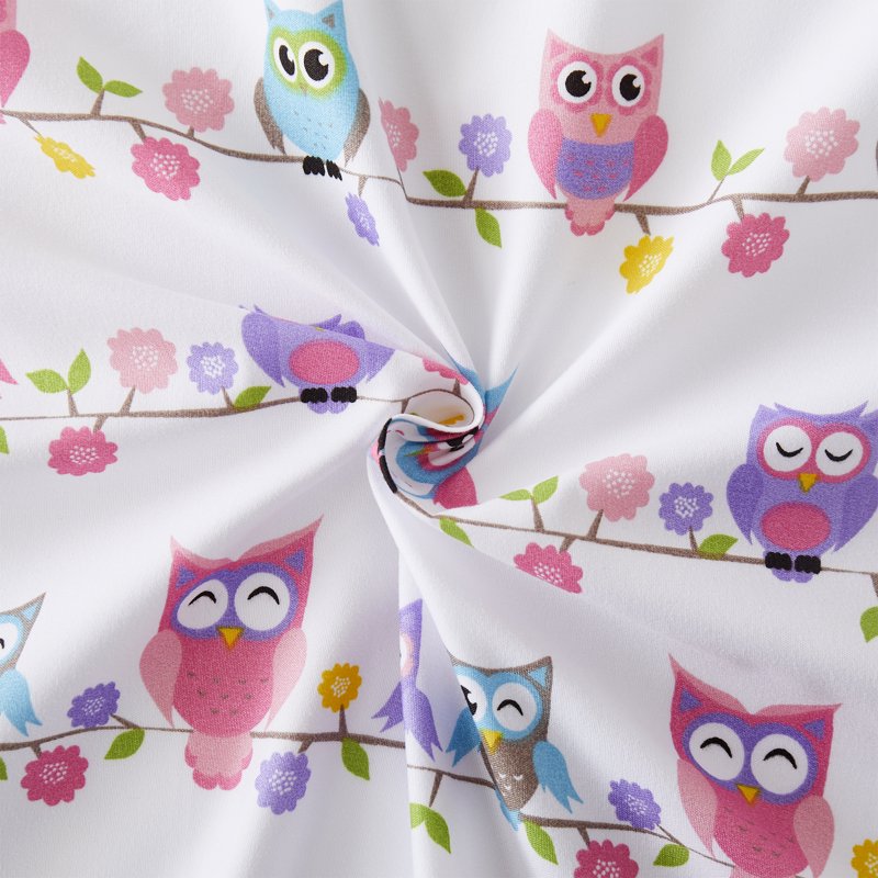 Twin Colorful Owls Kids Sheet Set - Sweet Home Collection