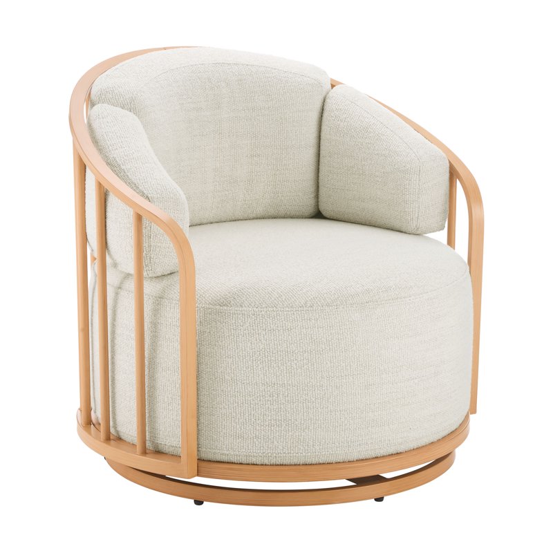 Cozy Accent Chair with Shearling Upholstery and Removable Pillow