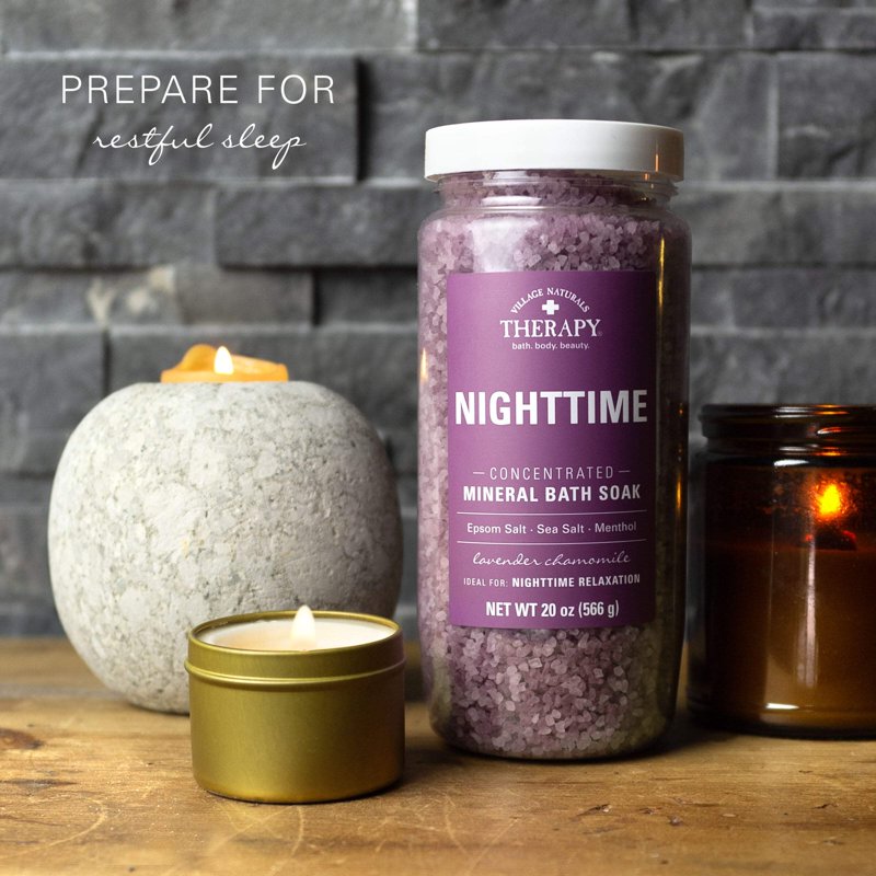 Nighttime Relief Mineral Bath Soak with Lavender & Menthol - 20 oz