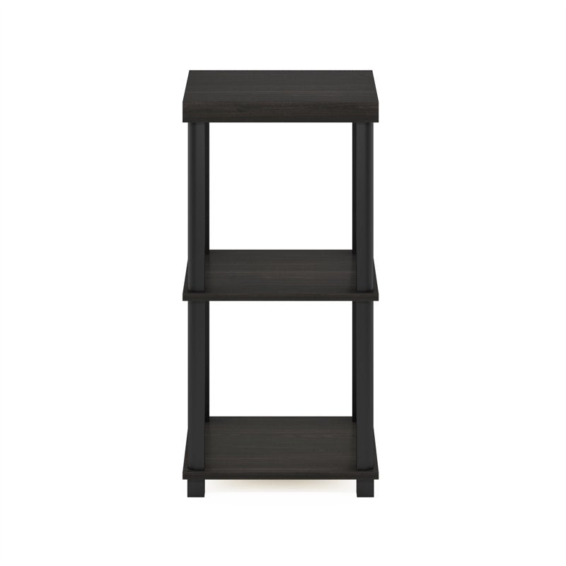 Classic 3-Tier End Table - Espresso/Black, Tool-Free Assembly