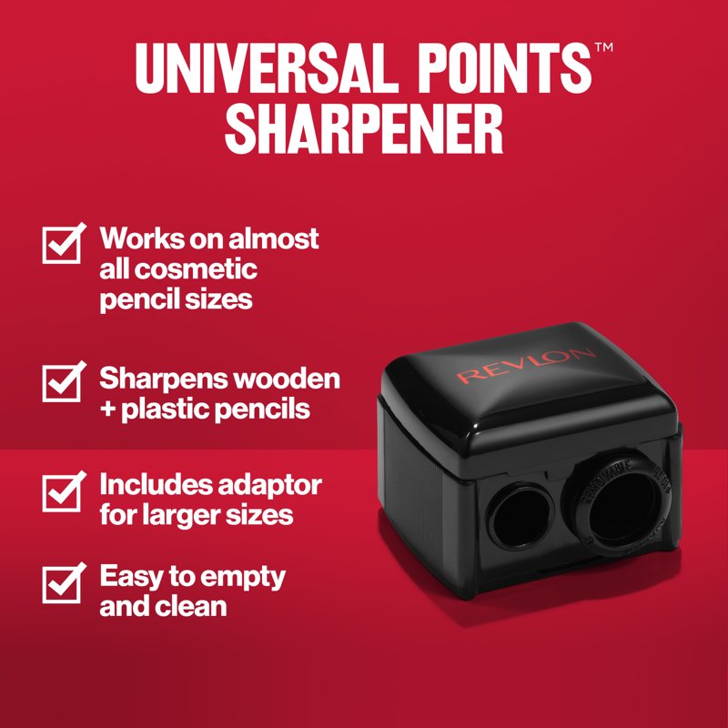 Universal Cosmetic Pencil Sharpener - Wooden & Plastic Pencils