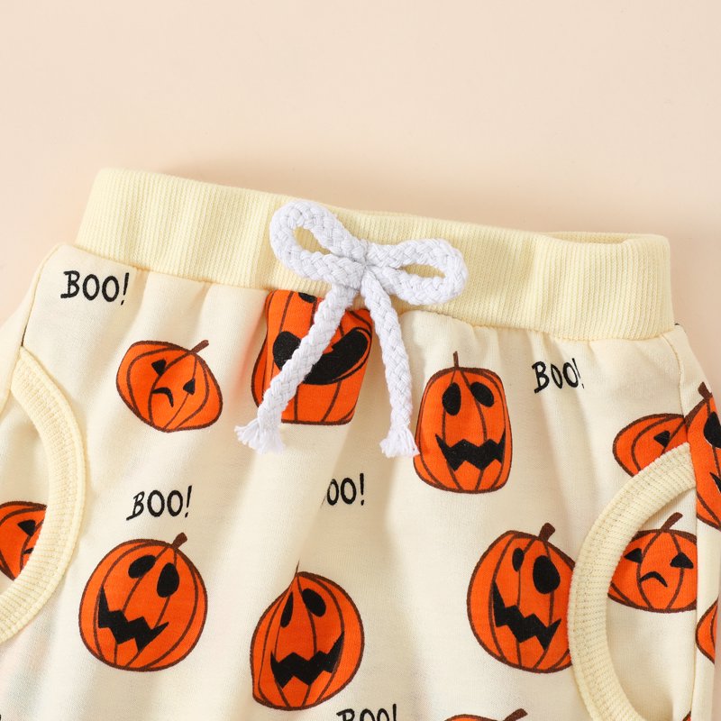 Baby Halloween Pumpkin Sweatshirt & Pants Set - Orange 4-5T