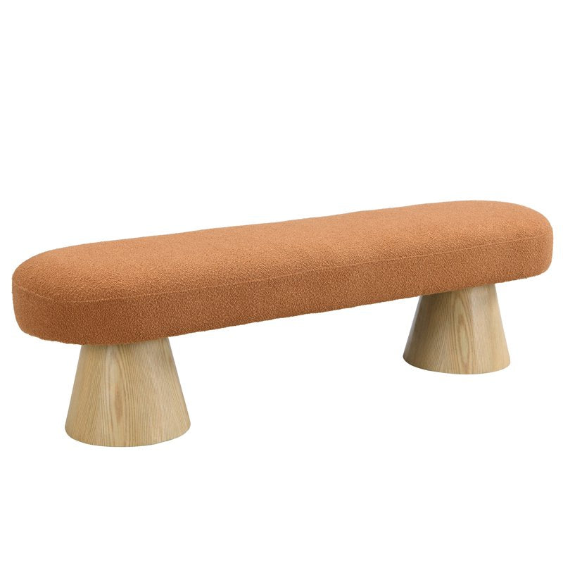 Scandinavian Upholstered Entryway Bench - Versatile Ottoman
