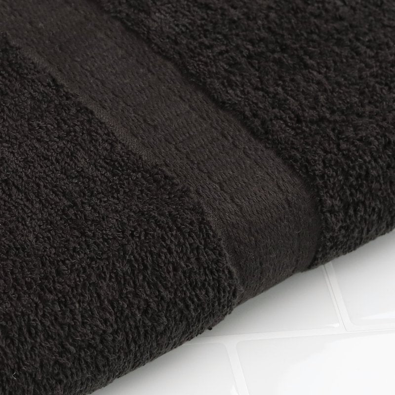 Mainstays Basic Bath Sheet - 100% Cotton, 30x60 in, Rich Black
