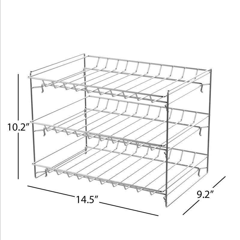3-Tier Can Organizer Rack for Kitchen Pantry - Chrome
