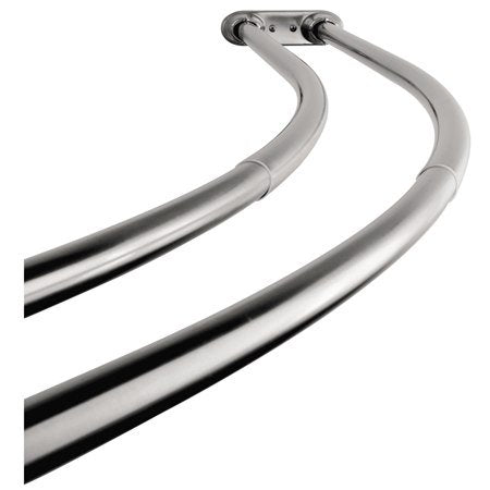 Adjustable Double Curved Stainless Steel Shower Curtain Rod - 72 x 72 inches, Polished Chrome