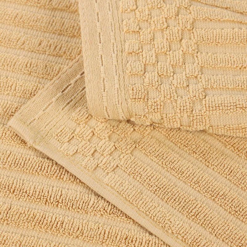 Superior Soho Ribbed Cotton Bath Sheet Set - Gold, 2-Pack