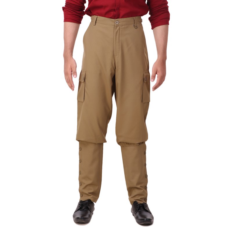 Men's Victorian Steampunk Airship Pants Khaki M - Costume Trousers