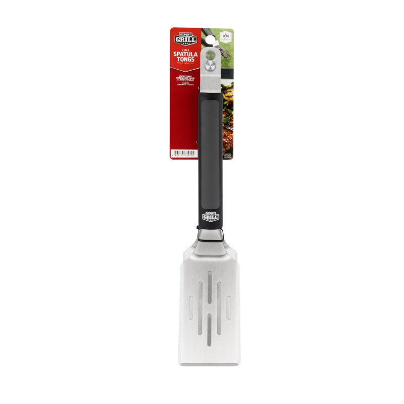 Multi-Function Food Flipping Spatula Tongs - Stainless Steel