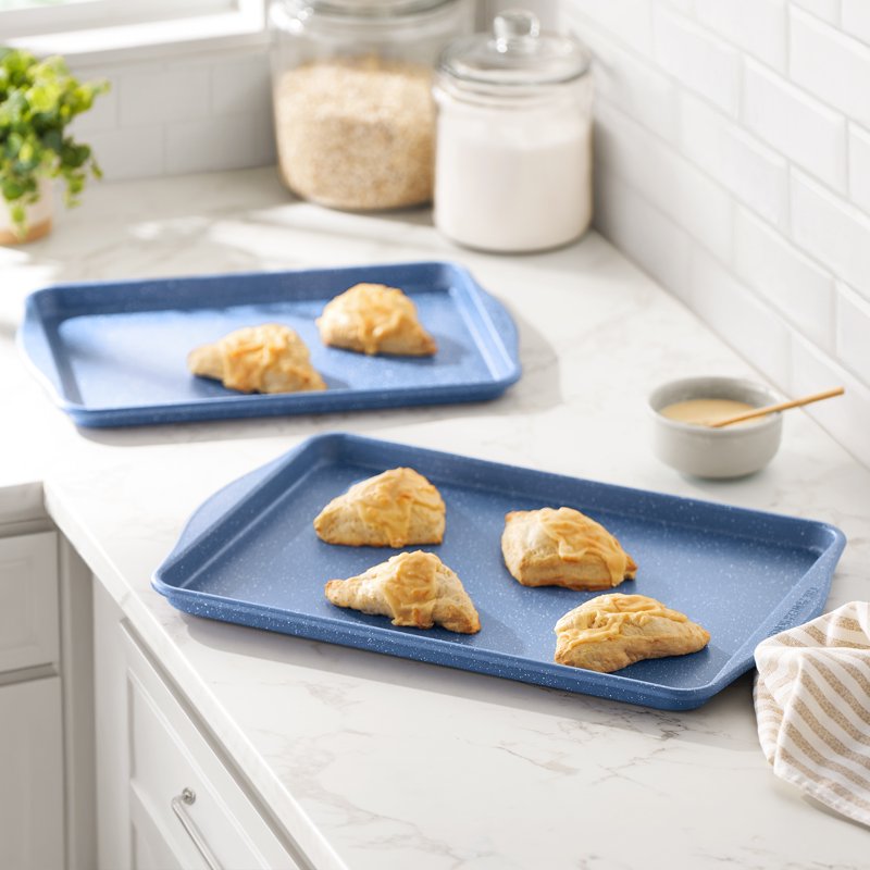 Nonstick Cookie Sheet Set - Blue Speckle, 2-Piece, 13" x 18" & 11" x 15"