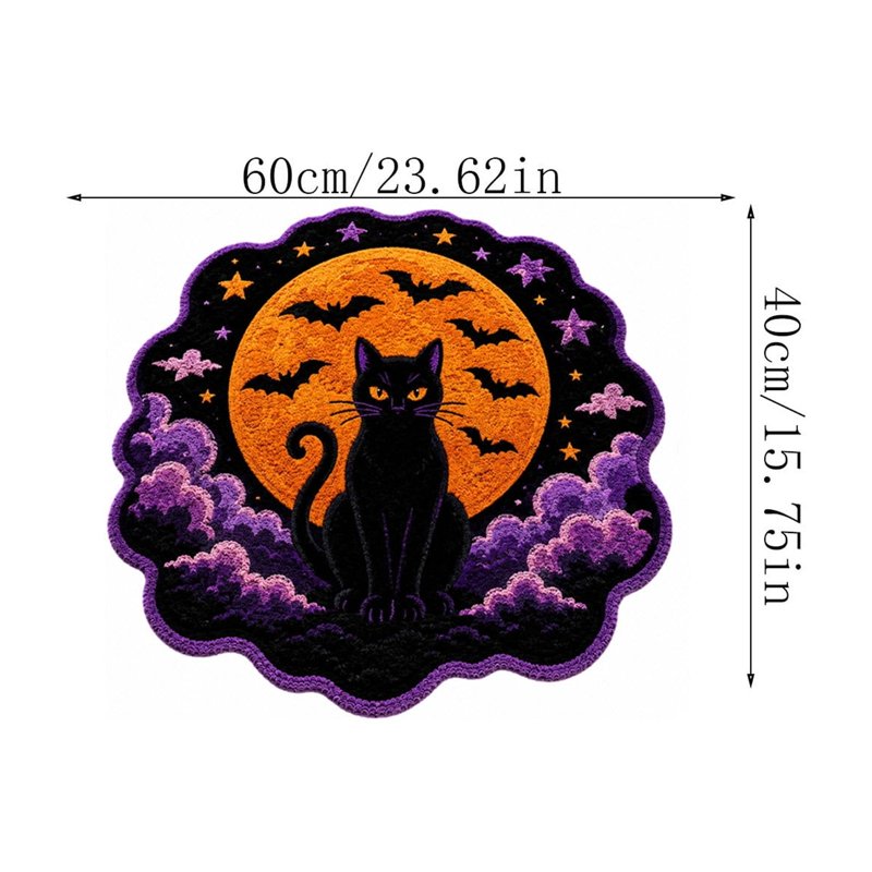 Halloween Door Mat Festive Welcome Entryway Rug 23.62x15.74in - Non-Slip & Easy Clean - Variation of THIS listing