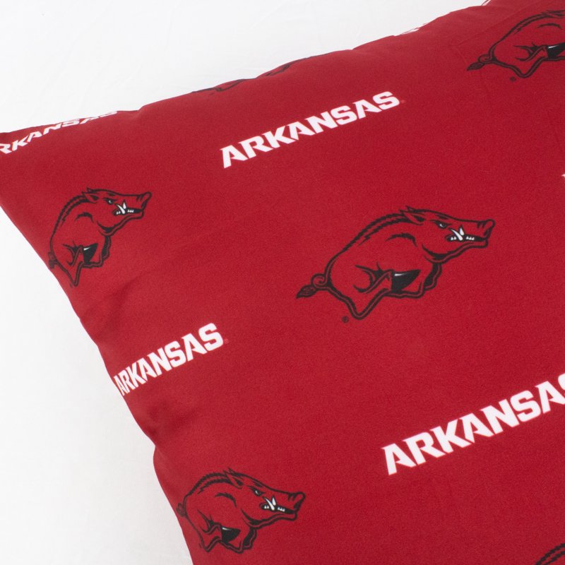 Arkansas Razorbacks Pillowcase Set - King Size 20x40 Inches, 2 Pack, Cotton Sateen