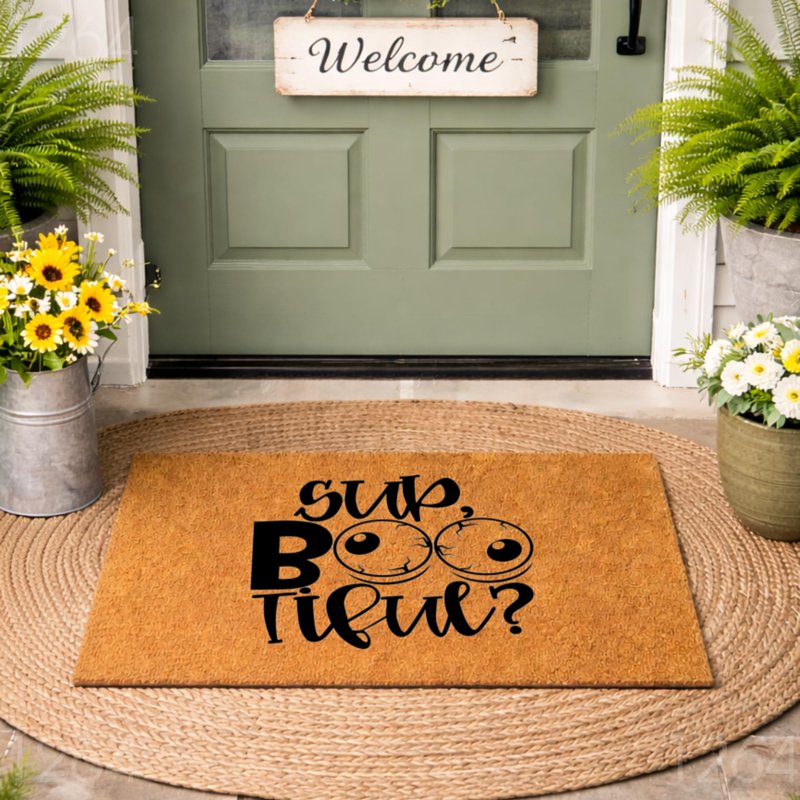 Sup Bootiful Halloween Doormat 18x30 - Funny Welcome Entrance Rug