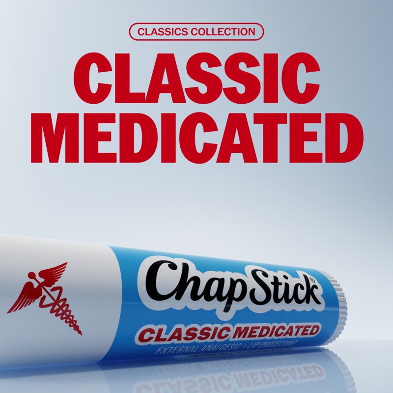 Medicated Lip Balm Treatment for Dry Cracked Lips and Cold Sore Relief - 3 Pack