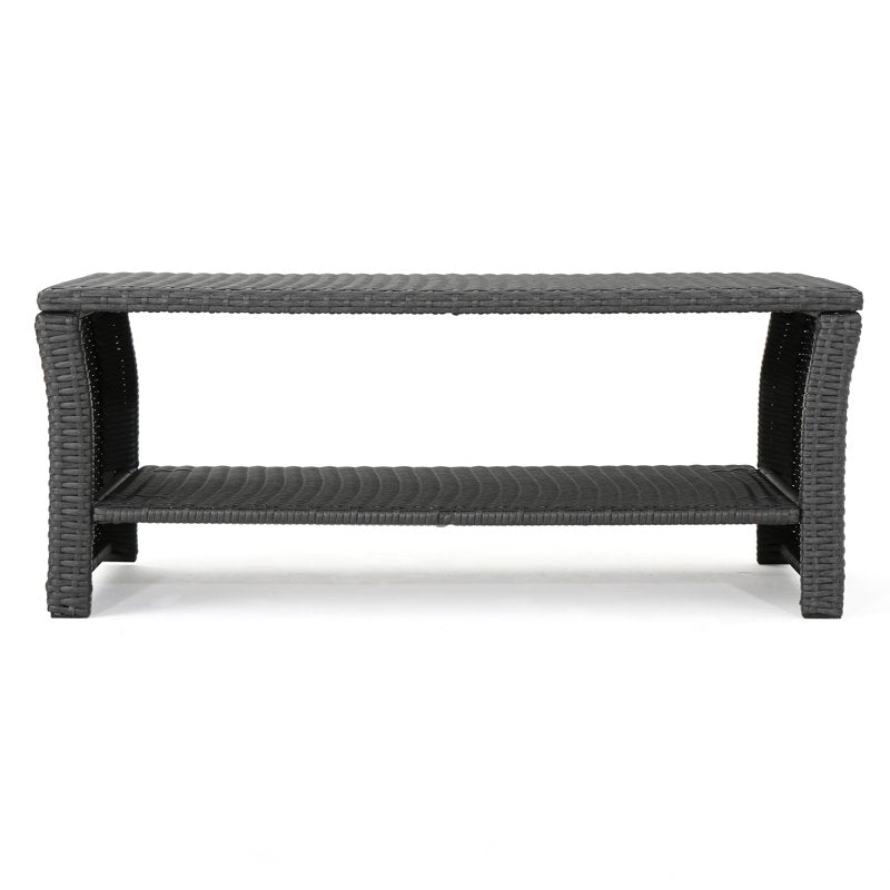 Outdoor Wicker Coffee Table - Weather-Resistant Design